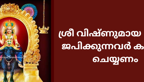 ശ്രീ വിഷ്ണുമായ മന്ത്രം ജപിക്കുന്നവർ കർമ്മം ചെയ്യണം